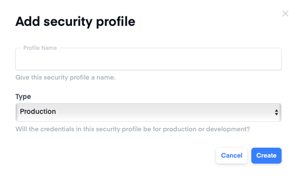 Appflow Add Security Profile